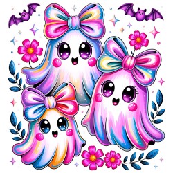 Transfert DTF Halloween Kawaii | Fantôme mignon